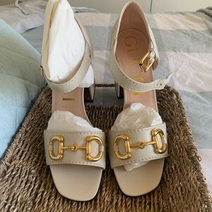 GUCCI leather lady horsebit leather sandals NEW